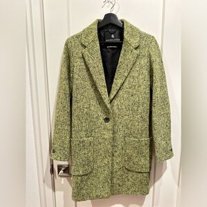 Scotch&Soda/Maison Scotch Women Green Wool Coat